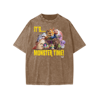 Stitch Head 'It's Monster Time!' Snow Washed Kids' T-Shirt