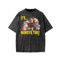 Stitch Head 'It's Monster Time!' Snow Washed Kids' T-Shirt